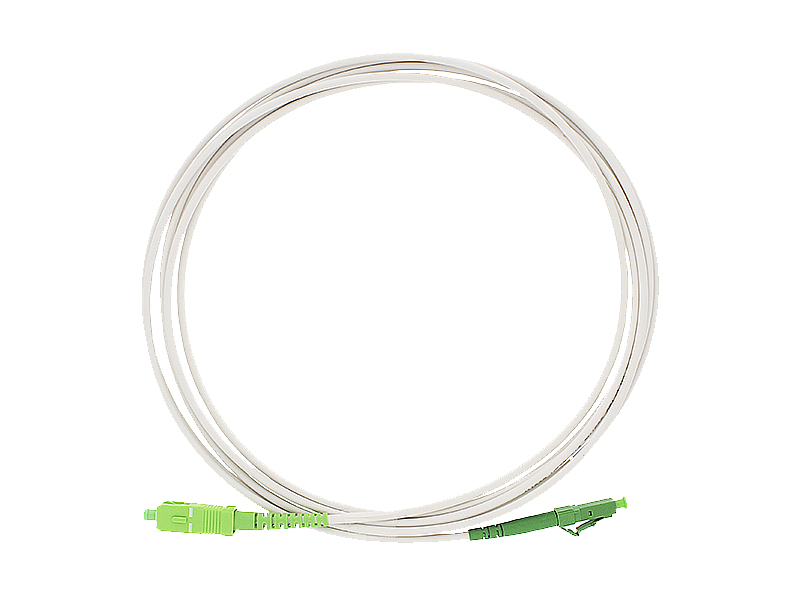 Patchkabel simplex SM SC/APC-LC/APC. 3.0mm/1mtr (gearmeerd)