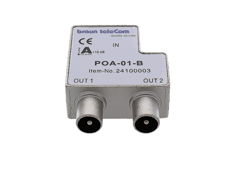 BTV 2 GHz verdeler 2xIEC/TV (POA 01-B) BTV 2 GHz verdeler 2xIEC/TV (POA 01-B)