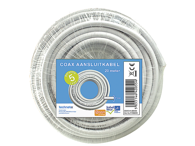 Installatiekabel C9, 20 meter (COAXIH-20M-Shopverpakking)