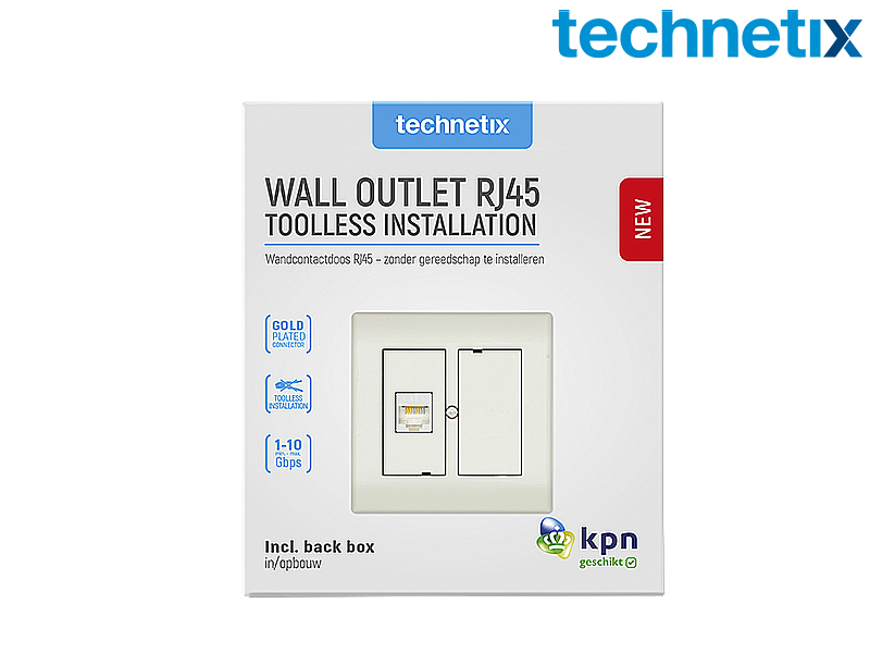 Modulaire wandcontactdoos internet (shopverpakking)